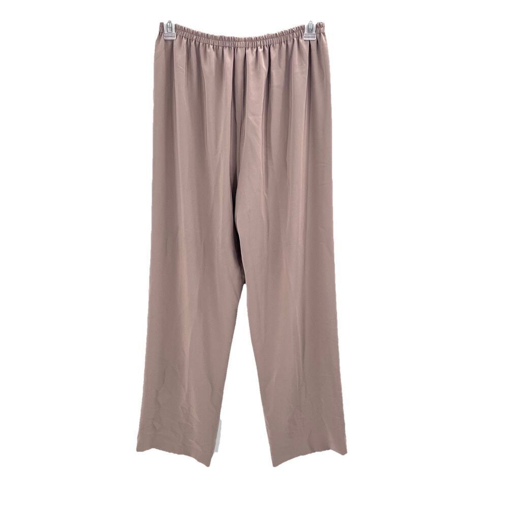 Mack & Mack Brown Magic Fabric Slinky Knit Pull On Slacks Dress Pants Womens XL
